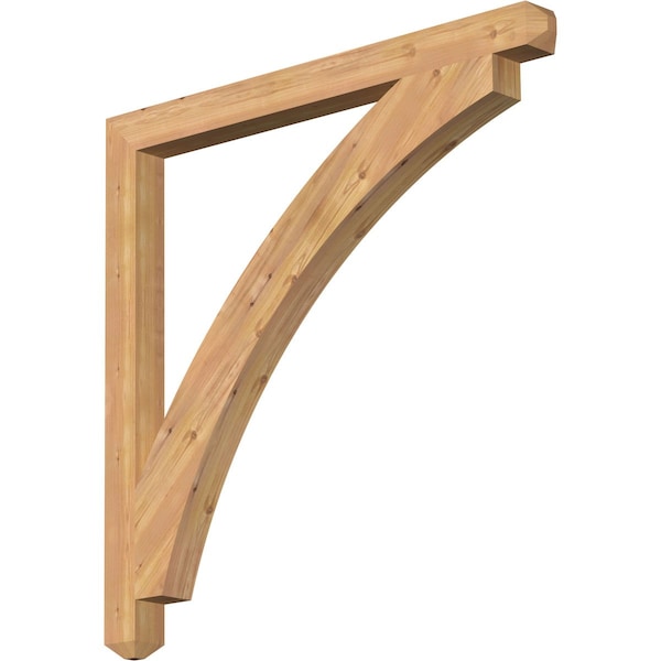 Ekena Millwork Thorton Craftsman Smooth Bracket, Western Red Cedar, 3 1/2"W x 46"D x 46"H BKT04X46X46THR04SWR - main